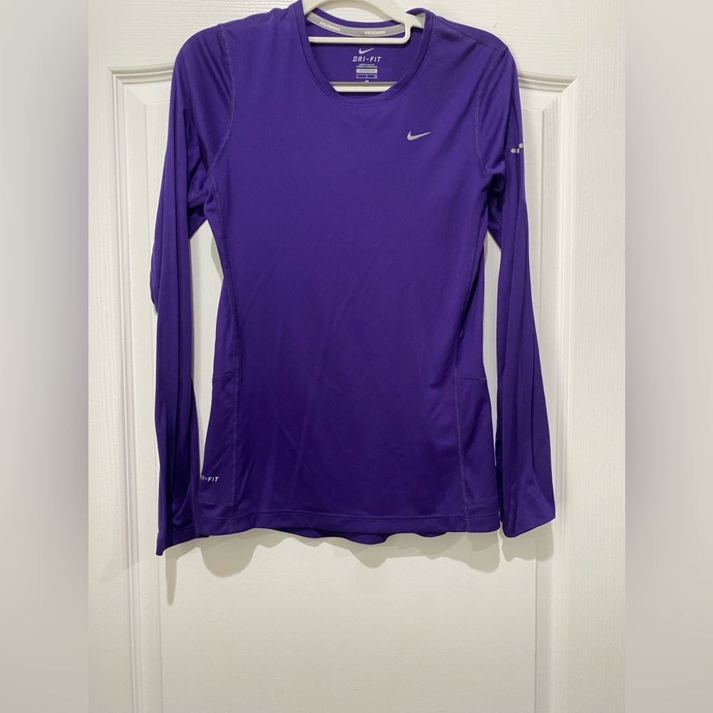 Nike Women's Vibrant Purple Long Sleeve Tee